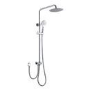 (BKSR202) Pavia Twin Shower On Rail Bottom inlet, Round Chrome