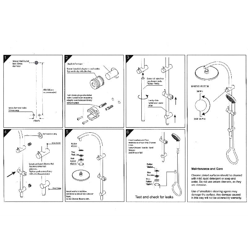 Pavia Twin Shower On Rail Top Inlet, Round Brush nickle