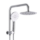 (INS5912) /BKSR201H Pavia Twin Shower Set Top Inlet with Round 200mm shower head-Half rail, Chrome